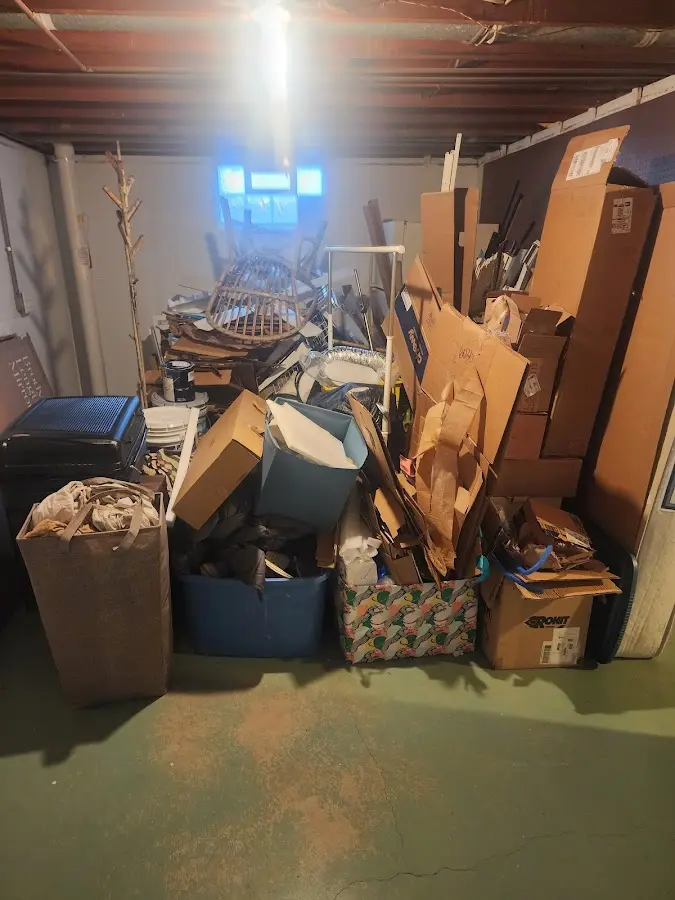 Roll-off dumpster container at job site for Yard Waste Dumpster Rental in Felton